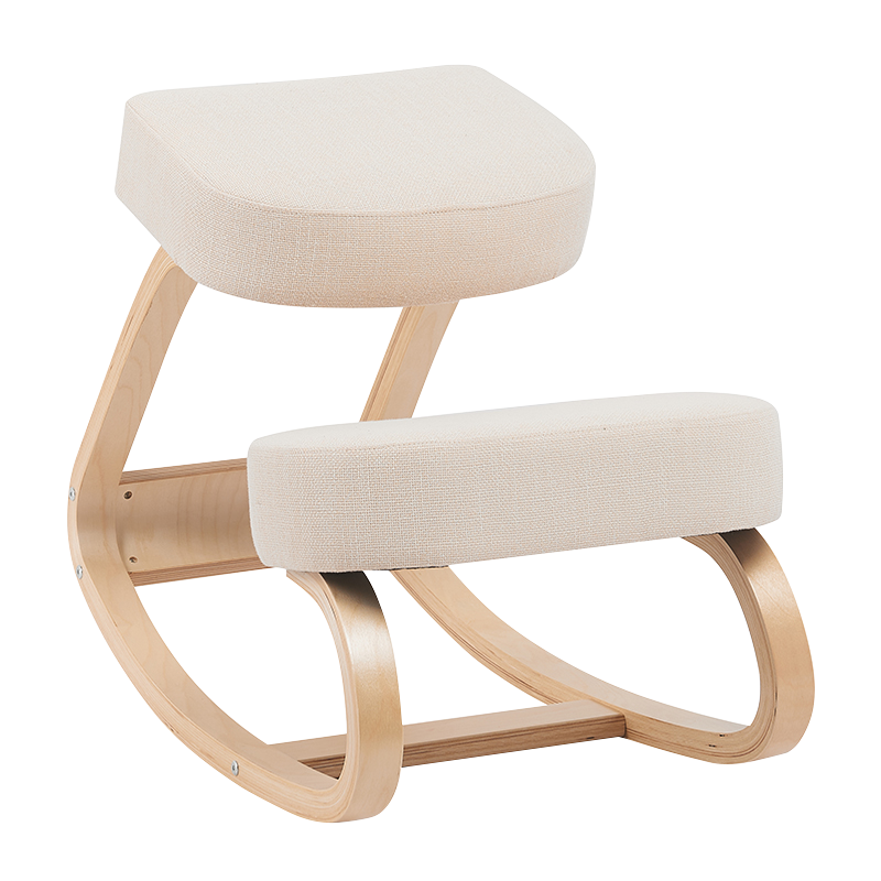 Beige Ergonomic Wooden Rocking Kneeling Chair(GY-040)