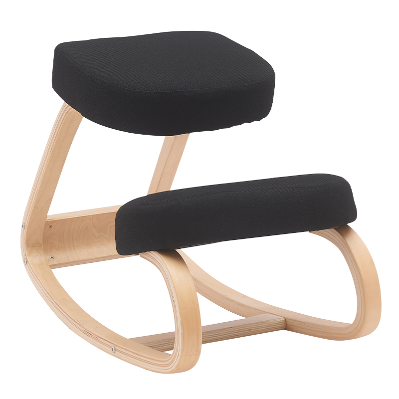 Black Ergonomic Wooden Rocking Kneeling Chair(GY-040)