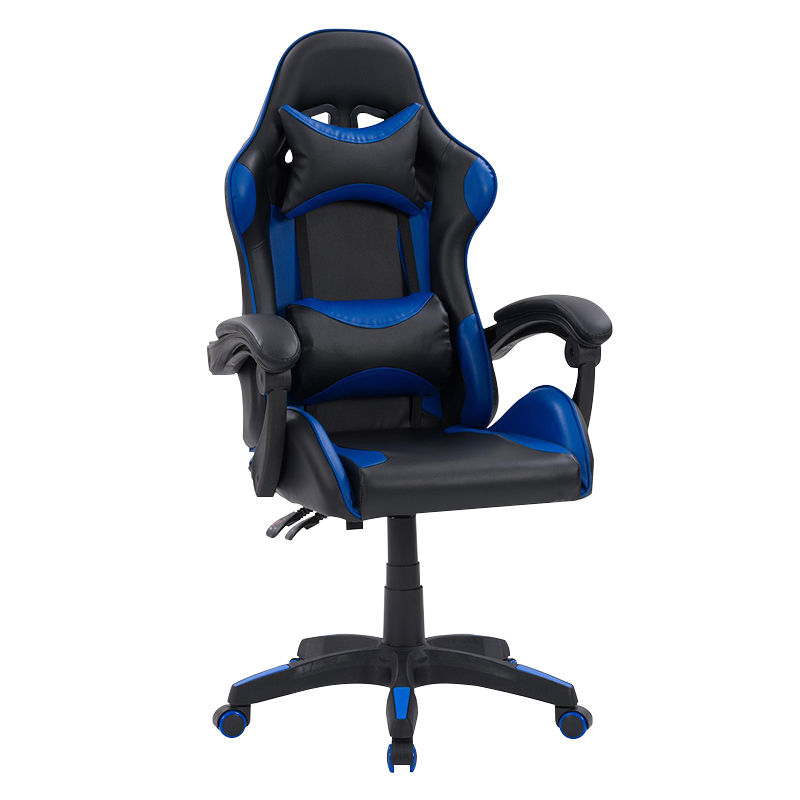 Blue Linkage Pad Armrests Reclining Gamer Chair(Y-2410)