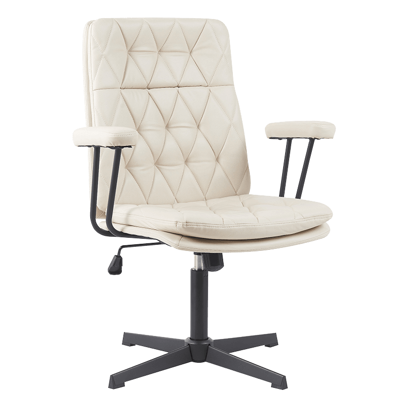 Beige Mid-Back Padded Home Office Desk Chair (Y-C08)