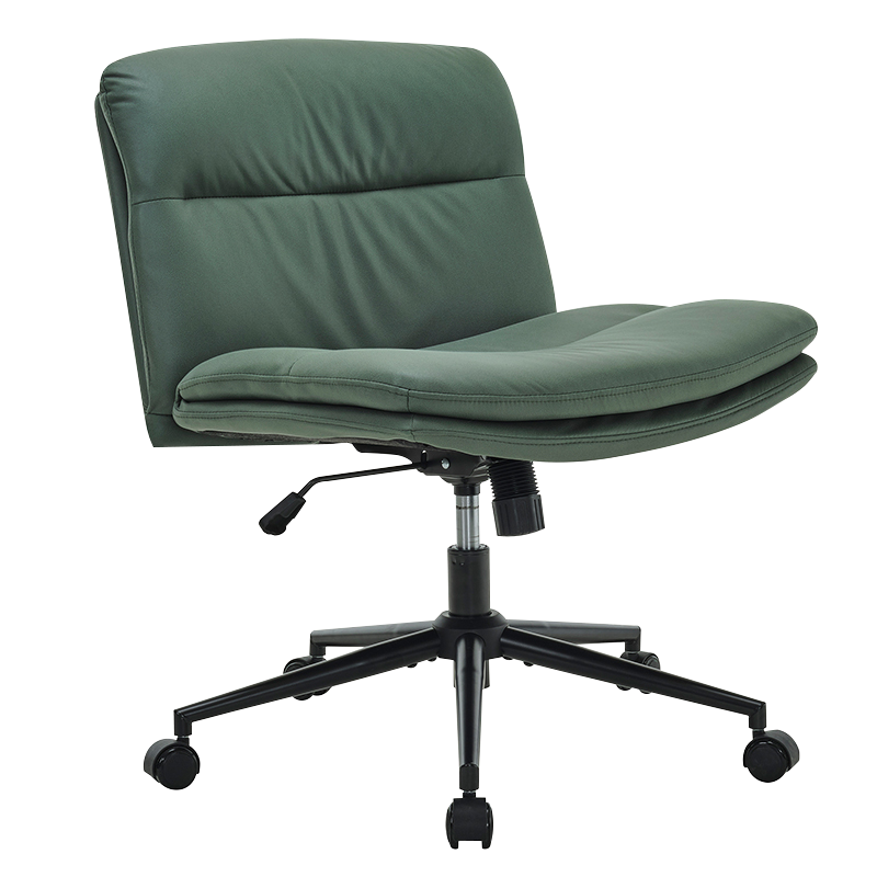 Green Wide Cross-Legged Armless Home Office Chair (Y-C56)