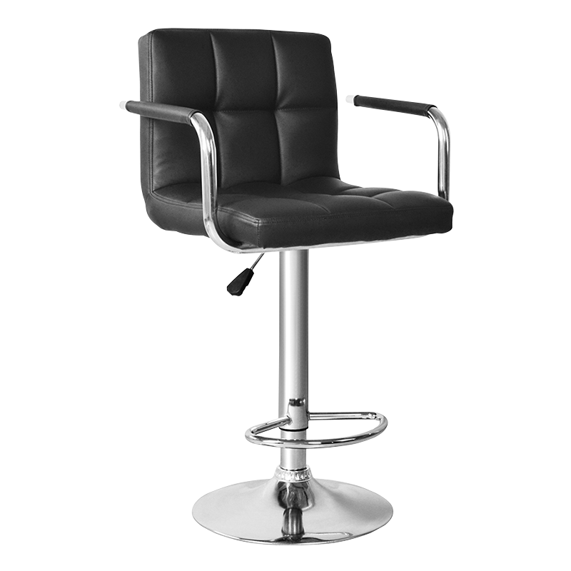 Swivel Chrome Base Bar Stool Chair With Armrest(GY-1068A)