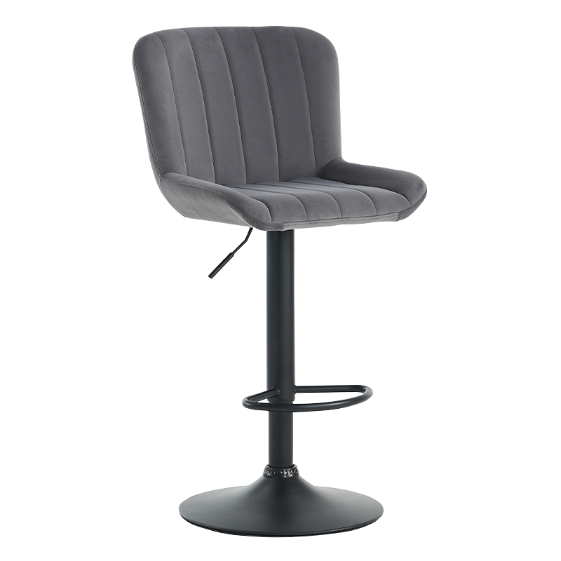 Velvet Low Back Swivel Lift Bar Stool Chair(X-5132)